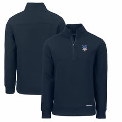 New York Mets Cutter & Buck Americana Roam Eco Recycled Quarter-Zip Sweatshirt - Navy Sweatshirts