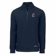 Cleveland Guardians Cutter & Buck Americana Roam Eco Recycled Quarter-Zip Sweatshirt - Navy Sweatshirts