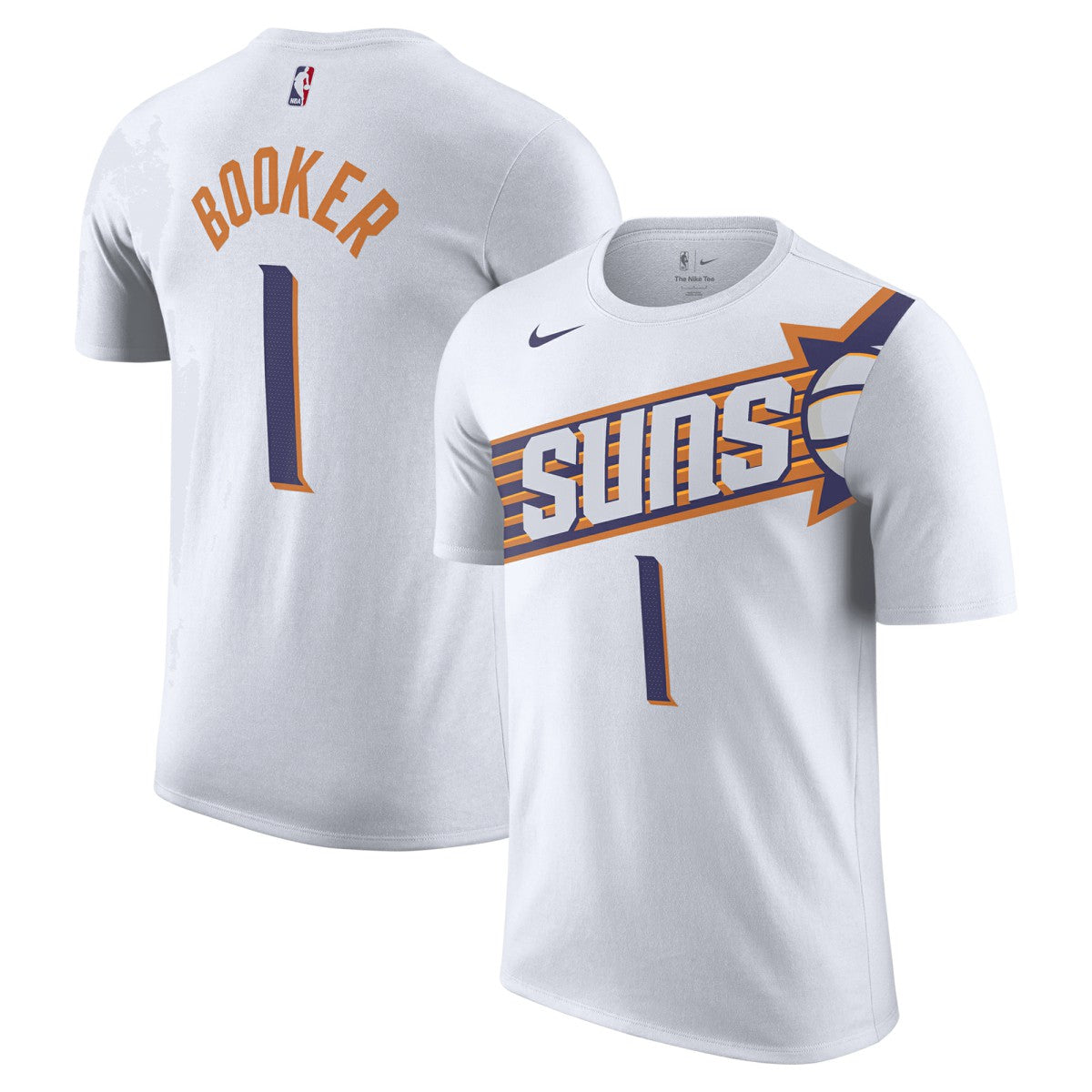 Devin Booker Phoenix Suns 2023/24 Association Name & Number T-Shirt White