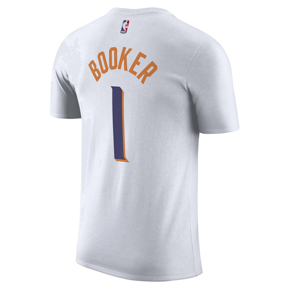 Devin Booker Phoenix Suns 2023/24 Association Name & Number T-Shirt White