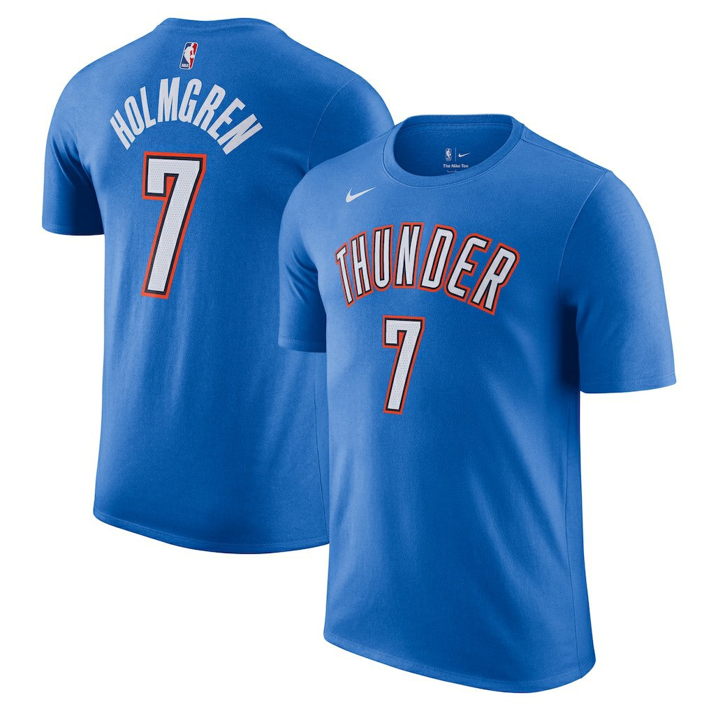 Chet Holmgren Oklahoma City Thunder Icon Edition Name & Number T-Shirt Blue
