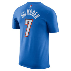Chet Holmgren Oklahoma City Thunder Icon Edition Name & Number T-Shirt Blue