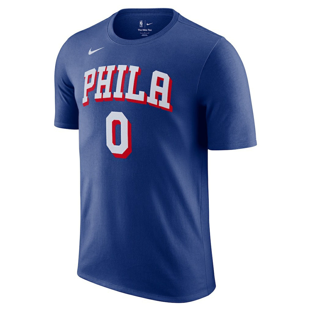Tyrese Maxey Philadelphia 76ers Icon Edition Name & Number T-Shirt Royal