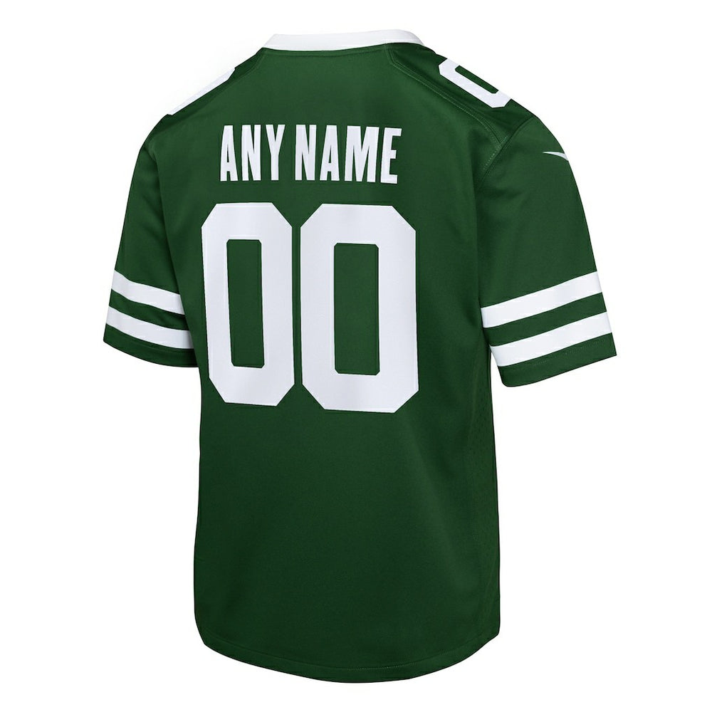 New York Jets Youth Custom Game Jersey Legacy Green