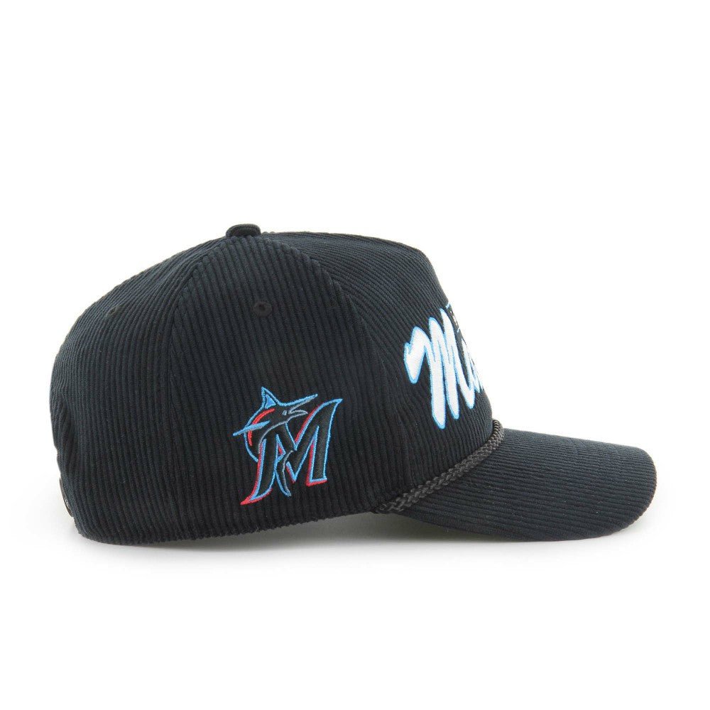 Miami Marlins '47 Corduroy Hitch Adjustable Hat - Black Hats