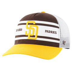 San Diego Padres '47 Gridiron Super Stripe Relaxed Trucker Hitch Adjustable Hat - Brown Hats