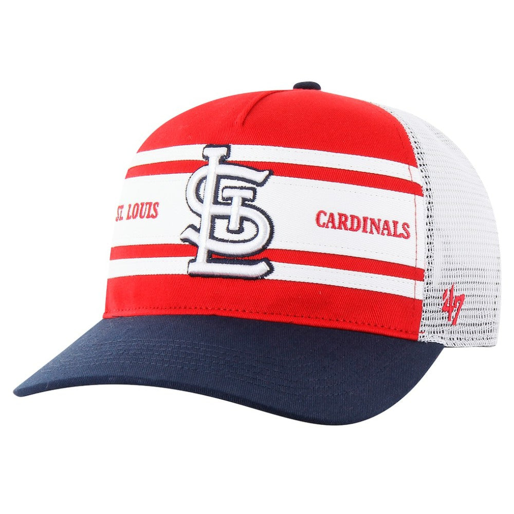 St. Louis Cardinals '47 Gridiron Super Stripe Relaxed Trucker Hitch Adjustable Hat - Red Hats