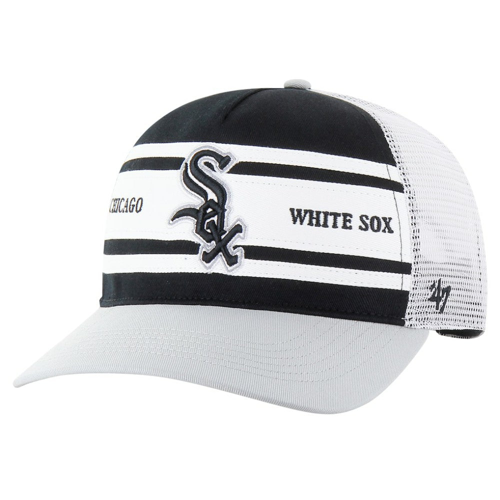 Chicago White Sox '47 Gridiron Super Stripe Relaxed Trucker Hitch Adjustable Hat - Black Hats