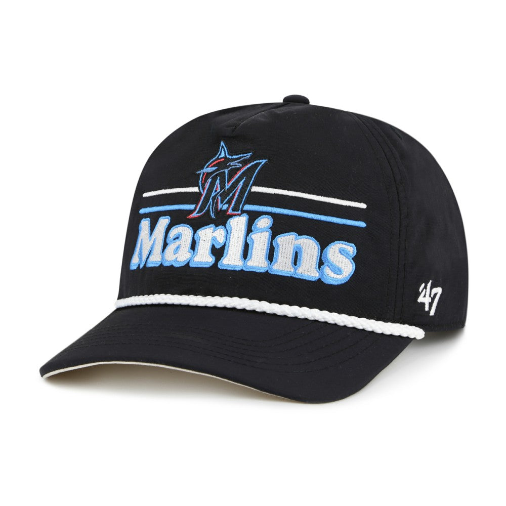Miami Marlins '47 Campscape Hitch Adjustable Hat - Black Hats