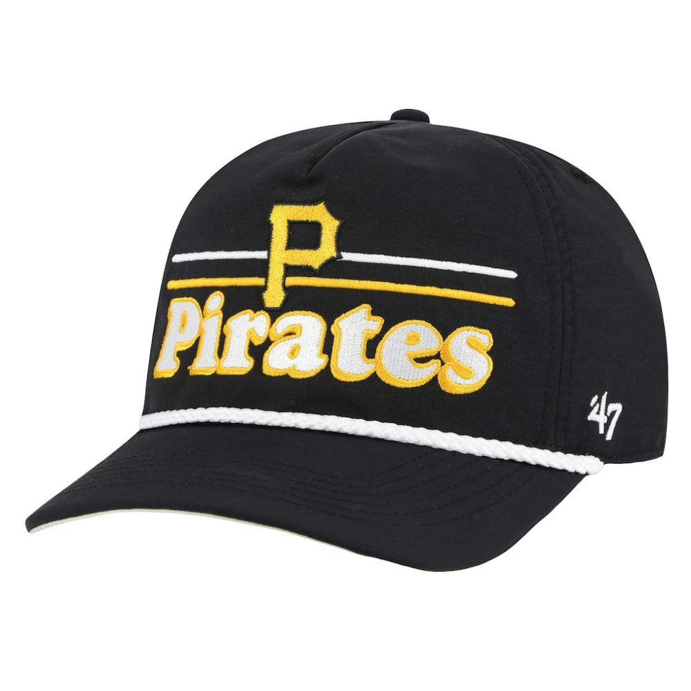 Pittsburgh Pirates '47 Campscape Hitch Adjustable Hat - Black Hats