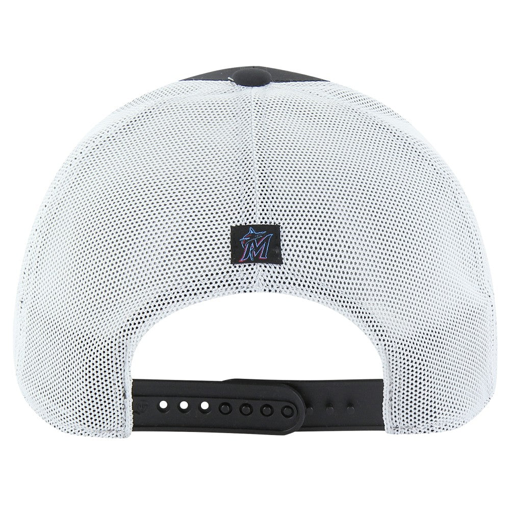 Miami Marlins '47 Downburst Trucker Adjustable Hat - Black Hats