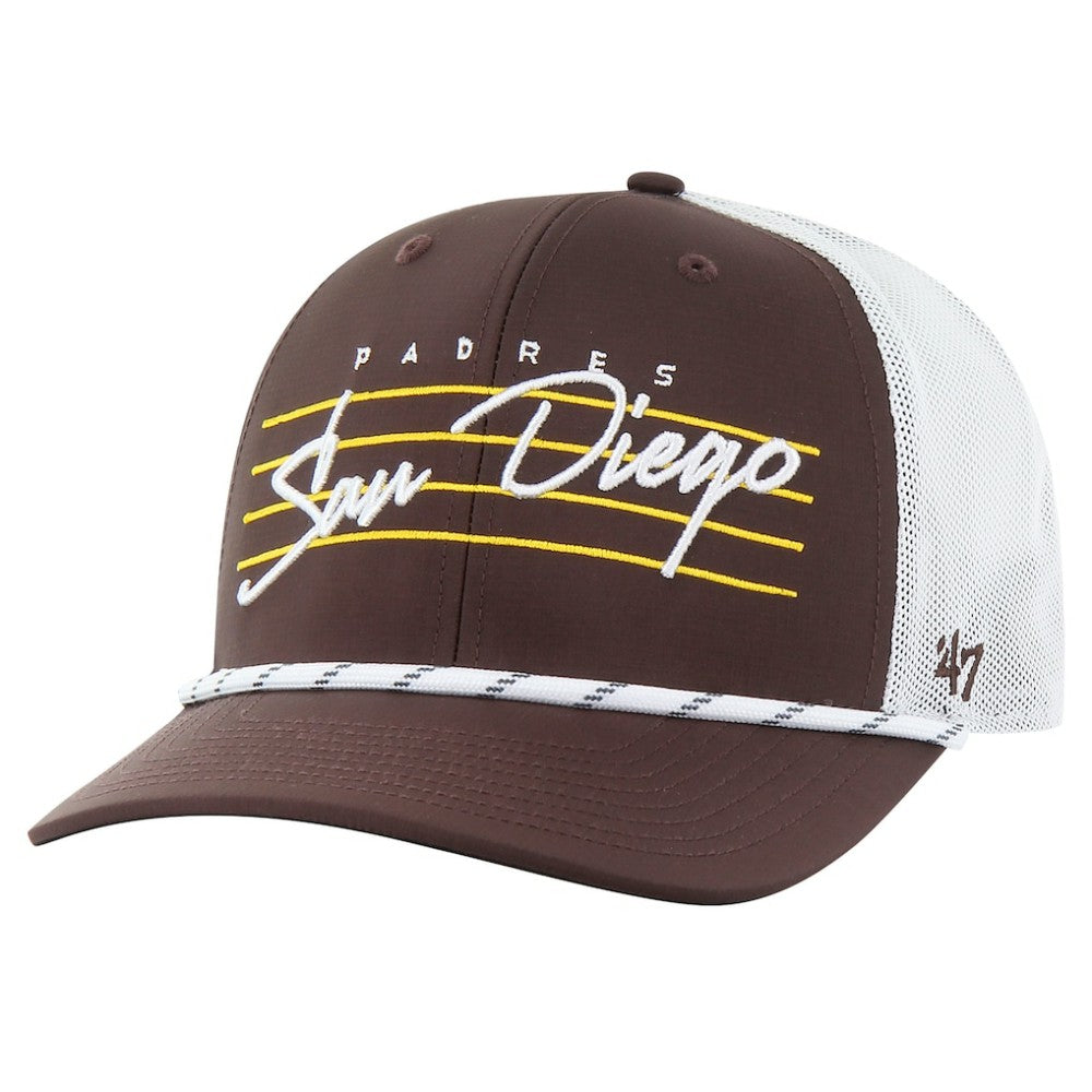 San Diego Padres '47 Downburst Trucker Adjustable Hat - Brown Hats