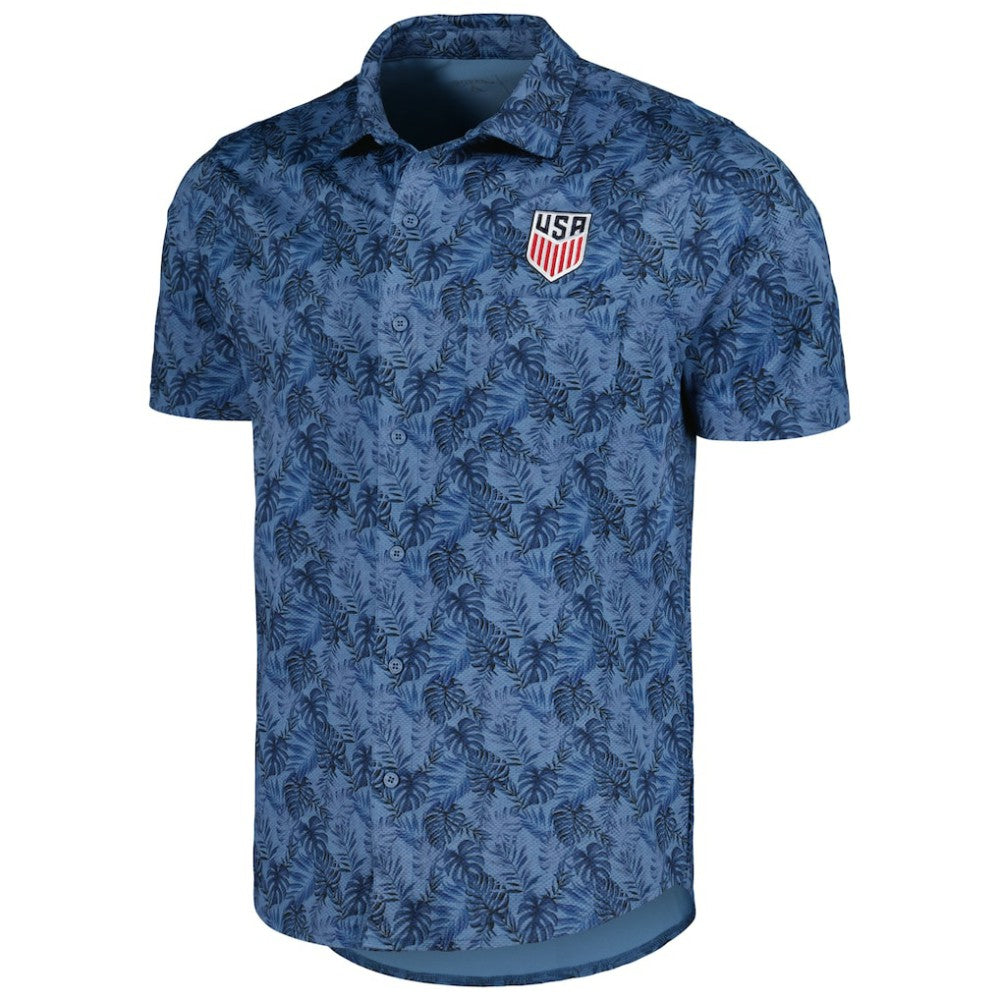 USMNT Antigua Resort Button-Up Shirt Navy shop