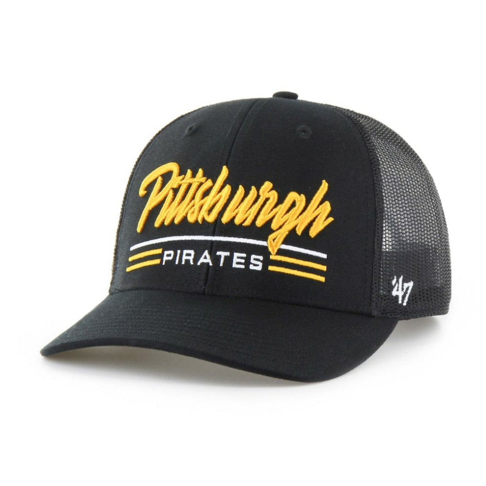 Pittsburgh Pirates '47 Garner Trucker Adjustable Hat - Black Hats
