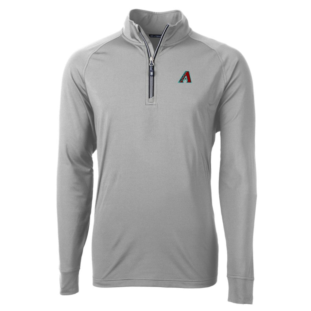 Arizona Diamondbacks Cutter & Buck Adapt Eco Knit Recycled Quarter-Zip Pullover Top - Gray Pullover