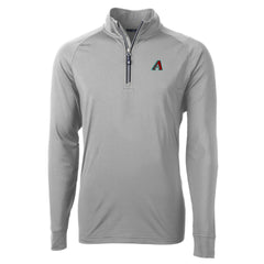 Arizona Diamondbacks Cutter & Buck Adapt Eco Knit Recycled Quarter-Zip Pullover Top - Gray Pullover