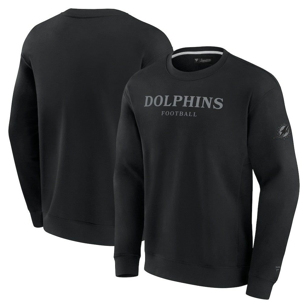 Miami Dolphins Unisex Elements Unlimited Fleece Pullover Sweatshirt Black