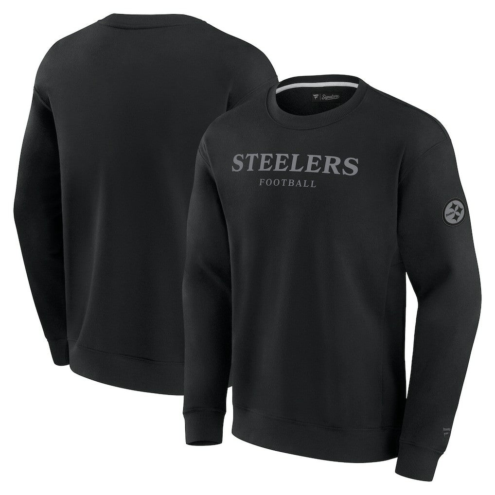 Pittsburgh Steelers Unisex Elements Unlimited Fleece Pullover Sweatshirt Black