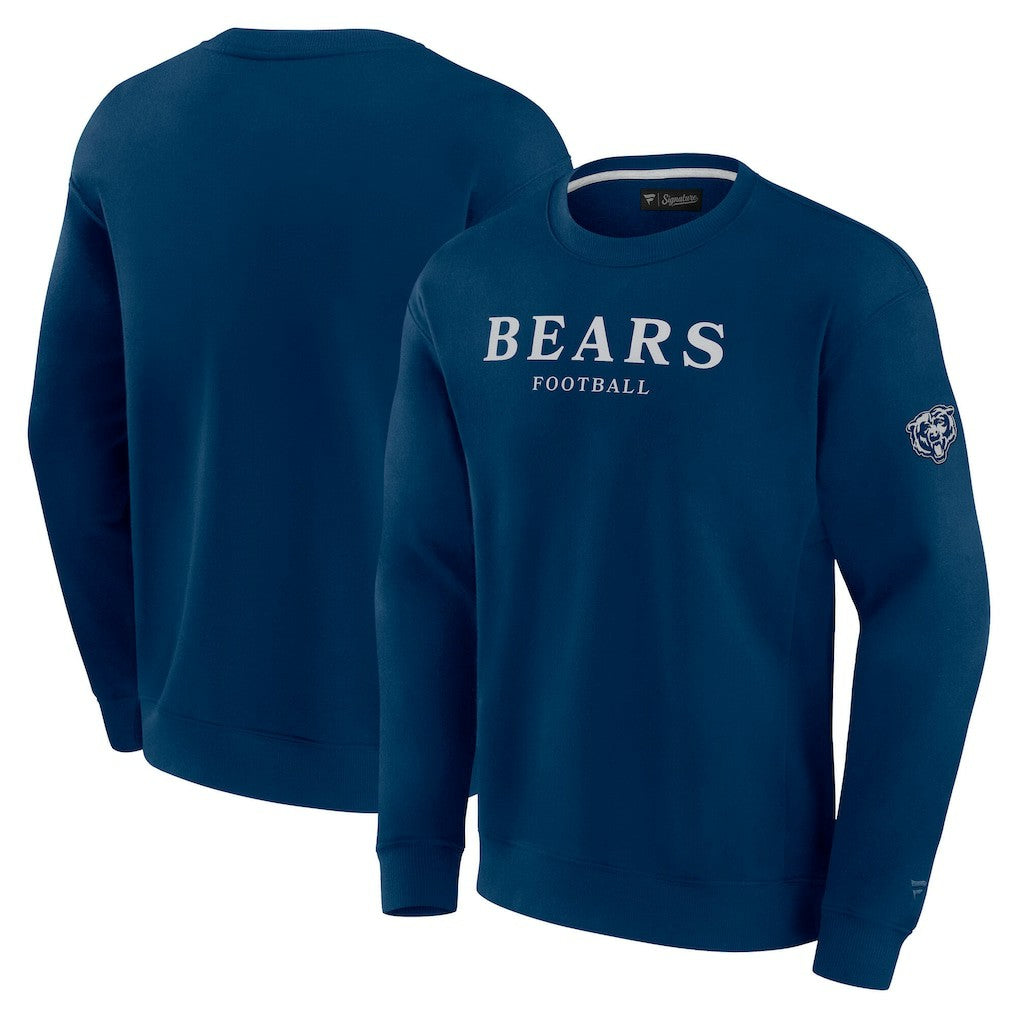 Chicago Bears Unisex Elements Unlimited Fleece Pullover Sweatshirt Navy