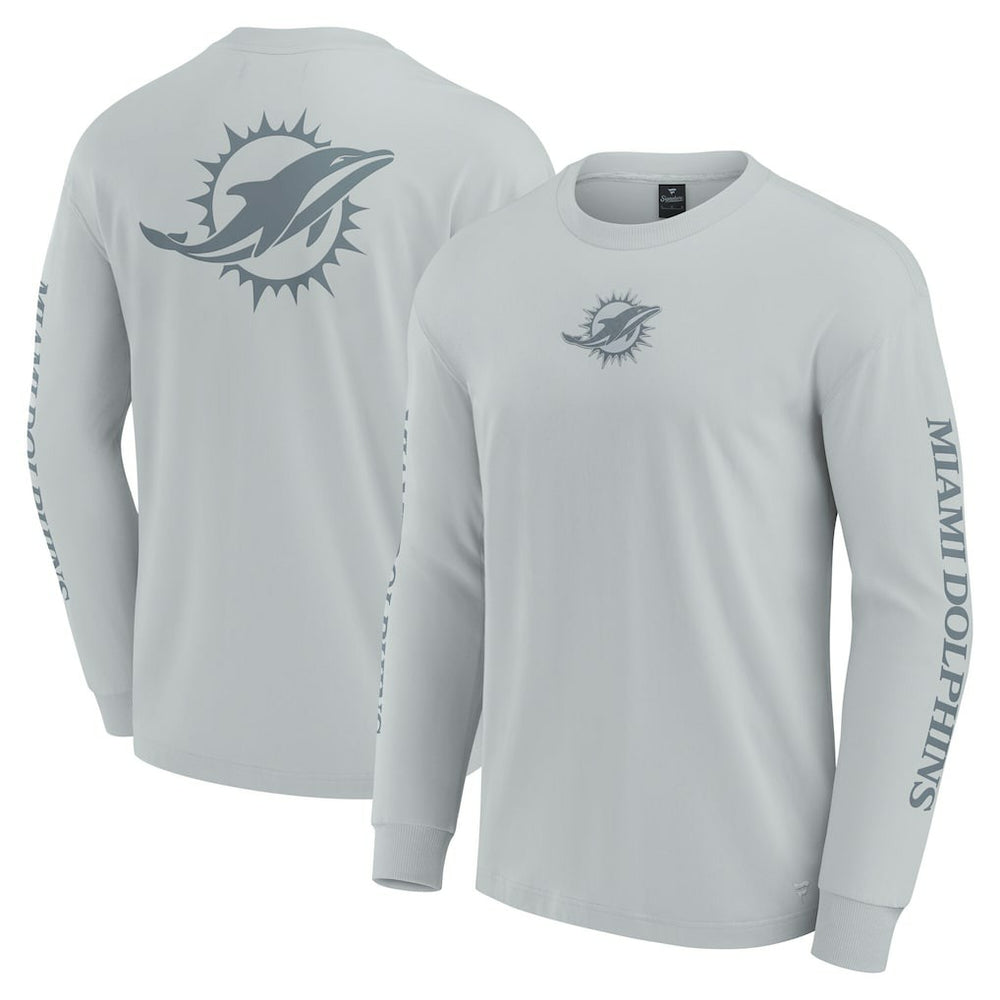 Miami Dolphins Unisex Elements Strive Long Sleeve T-Shirt Gray