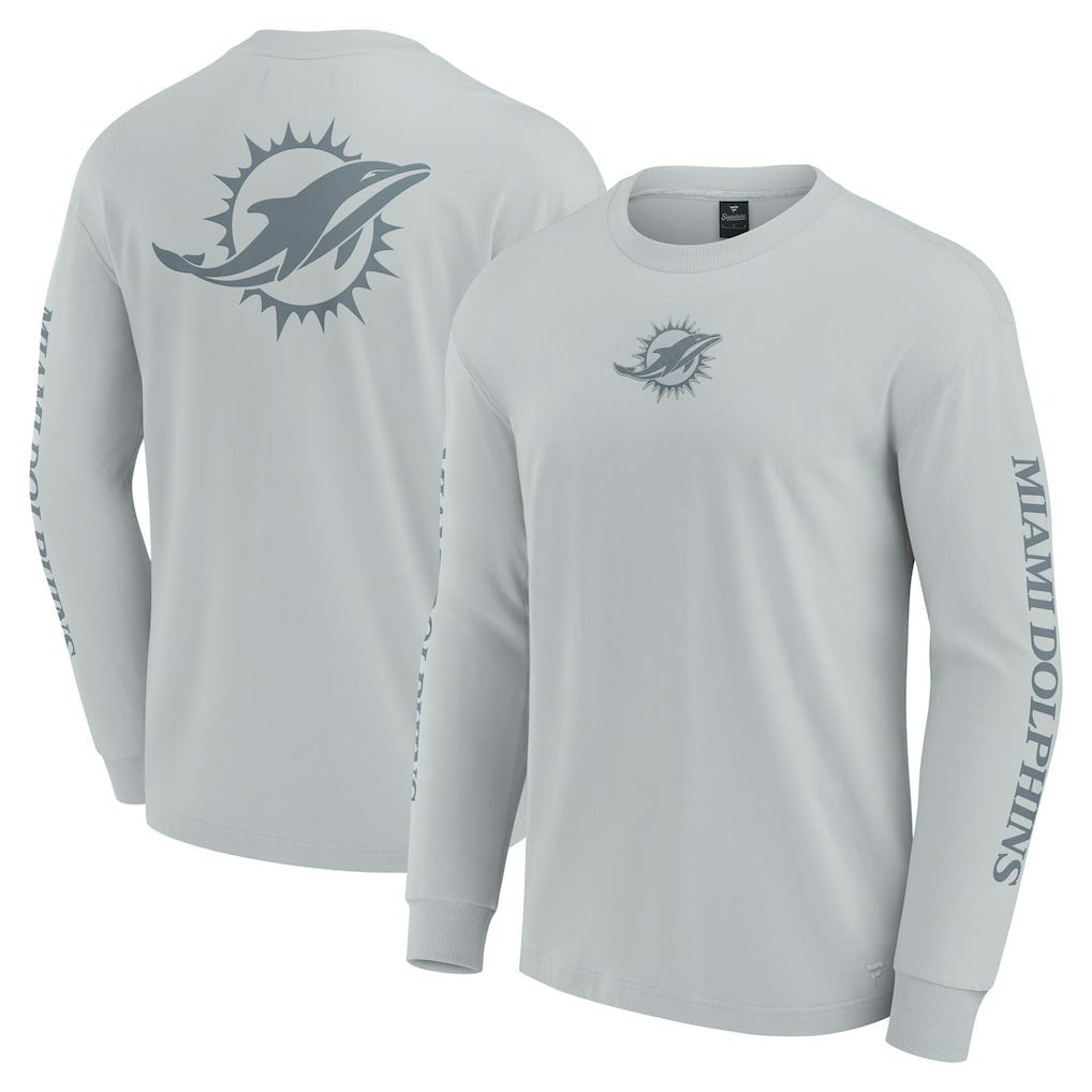 Miami Dolphins Unisex Elements Strive Long Sleeve T-Shirt Gray