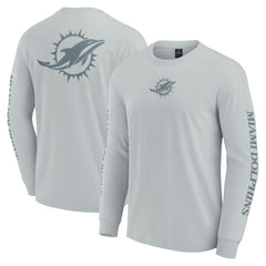 Miami Dolphins Unisex Elements Strive Long Sleeve T-Shirt Gray