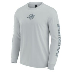 Miami Dolphins Unisex Elements Strive Long Sleeve T-Shirt Gray