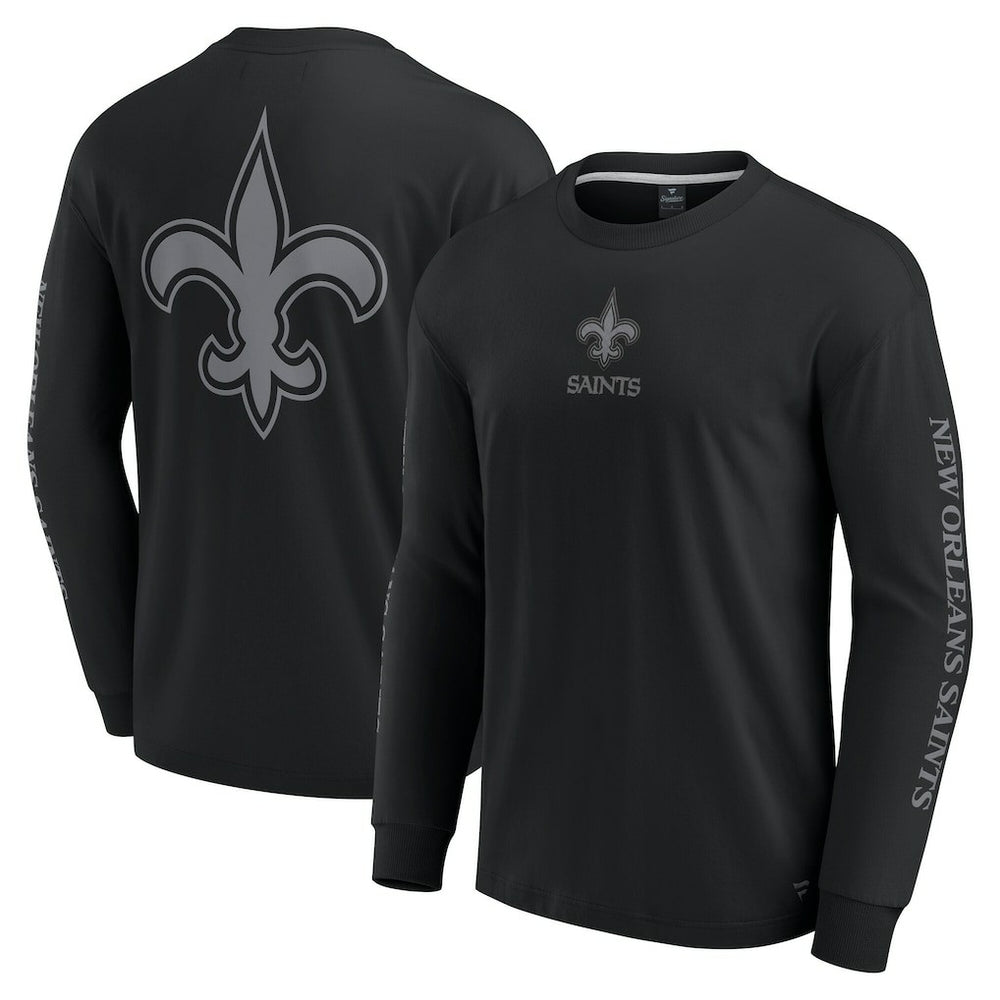 New Orleans Saints Unisex Elements Strive Long Sleeve T-Shirt Black