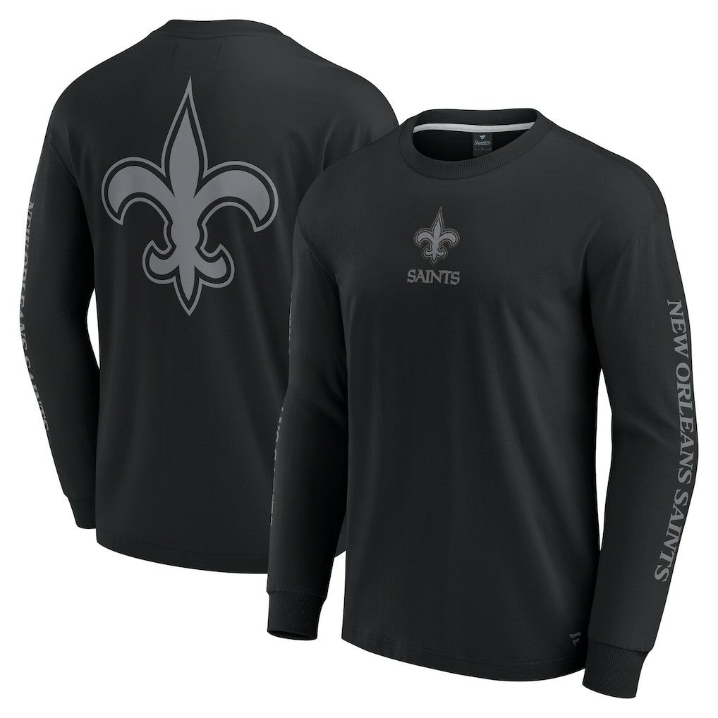 New Orleans Saints Unisex Elements Strive Long Sleeve T-Shirt Black