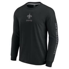 New Orleans Saints Unisex Elements Strive Long Sleeve T-Shirt Black