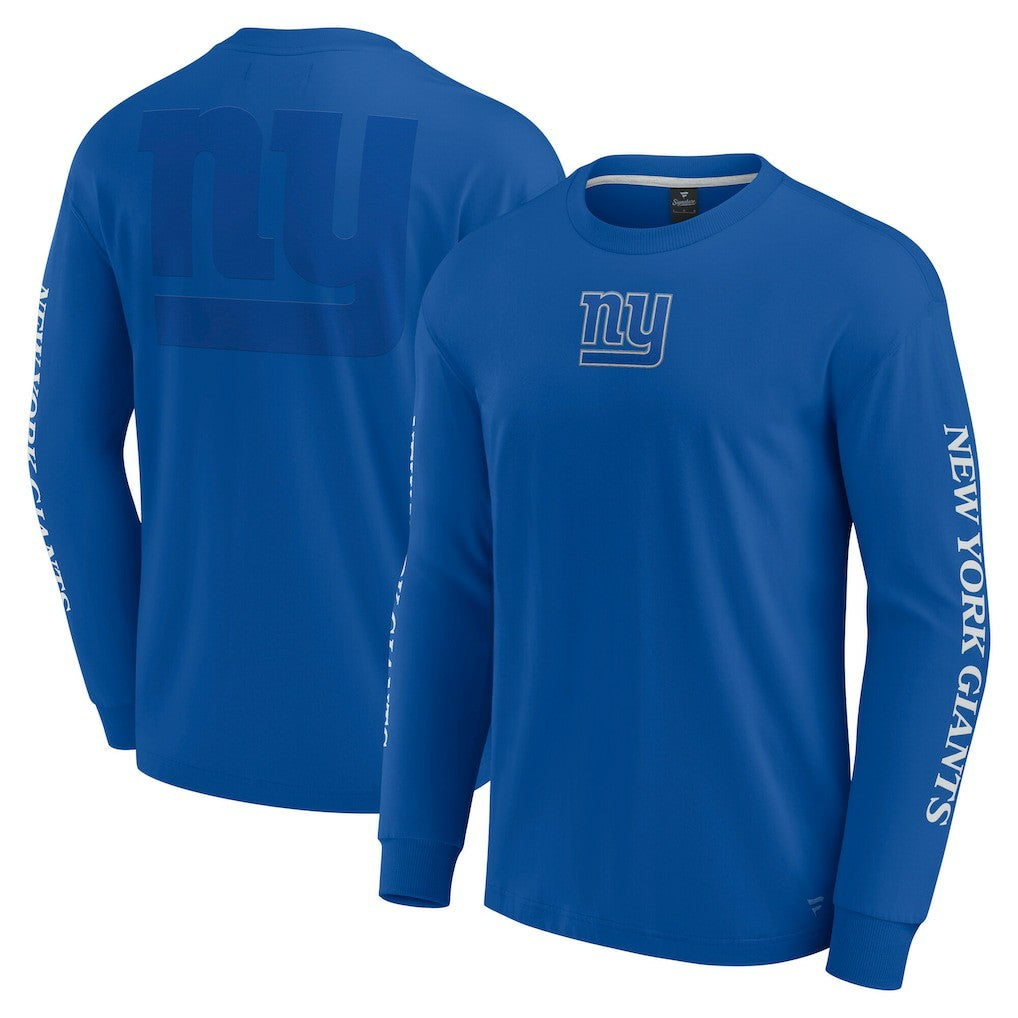 New York Giants Unisex Elements Strive Long Sleeve T-Shirt Royal