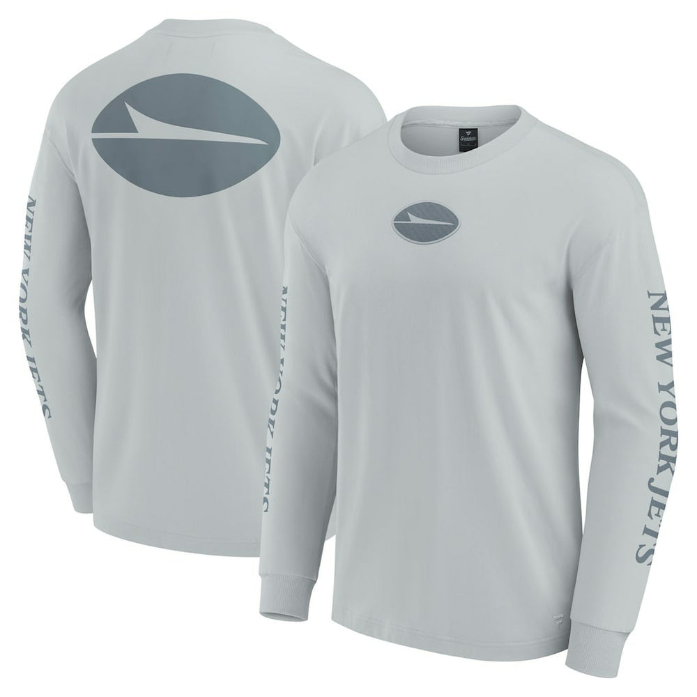 New York Jets Unisex Elements Strive Long Sleeve T-Shirt Gray