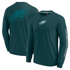 Philadelphia Eagles Unisex Elements Strive Long Sleeve T-Shirt Midnight Green