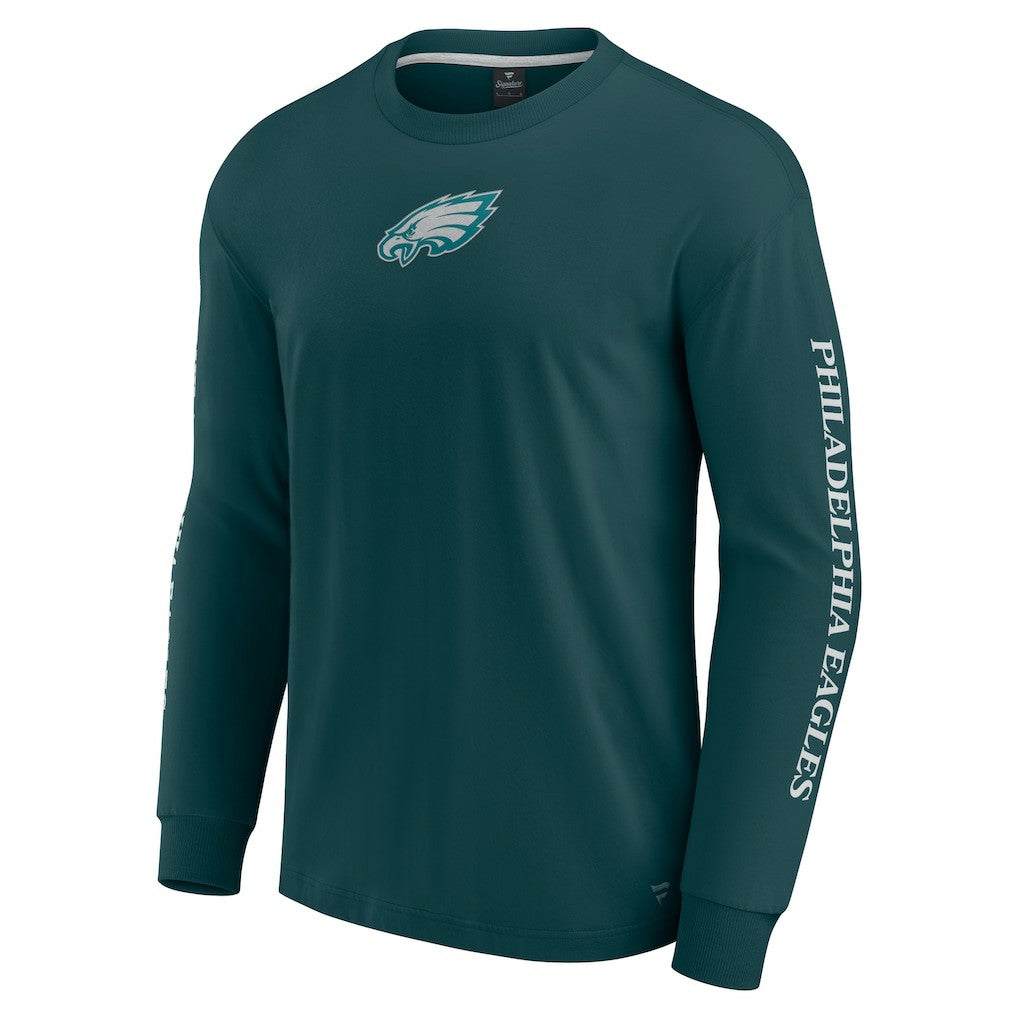 Philadelphia Eagles Unisex Elements Strive Long Sleeve T-Shirt Midnight Green