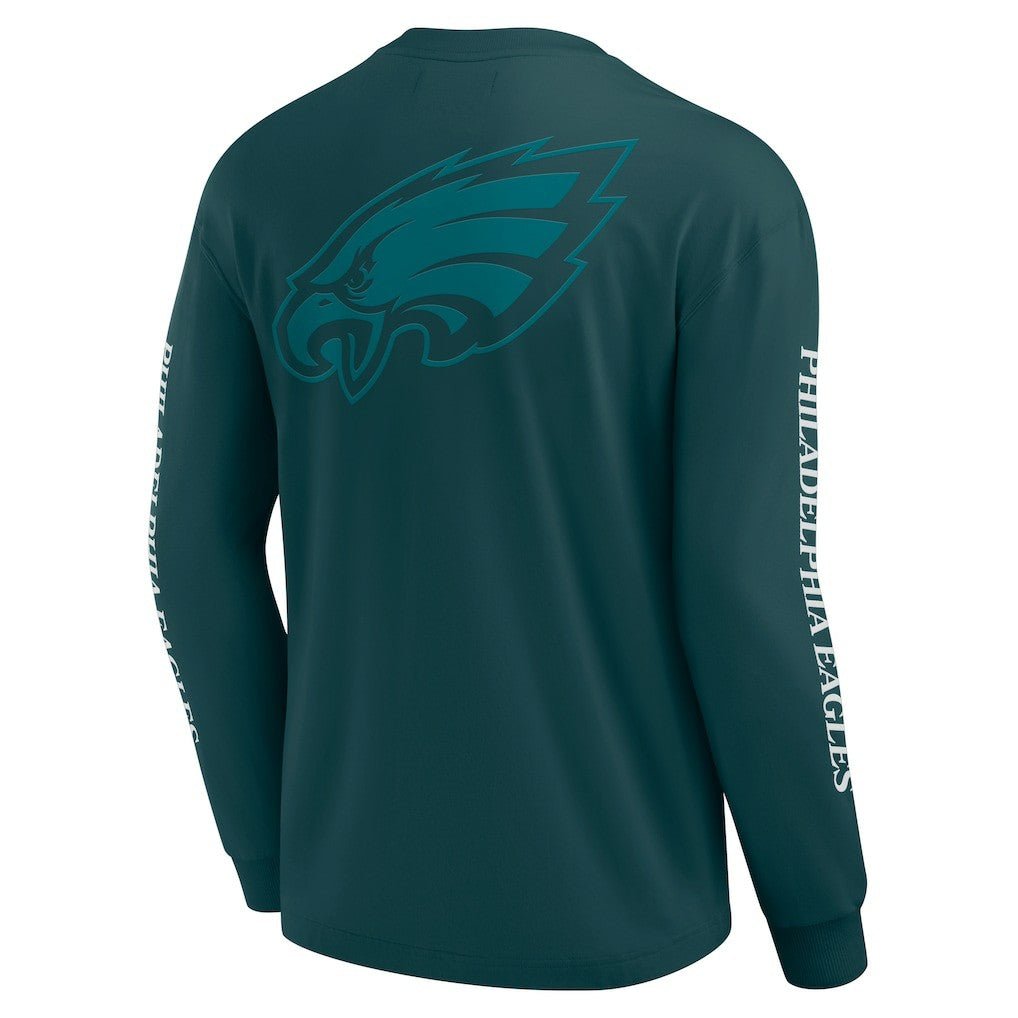Philadelphia Eagles Unisex Elements Strive Long Sleeve T-Shirt Midnight Green