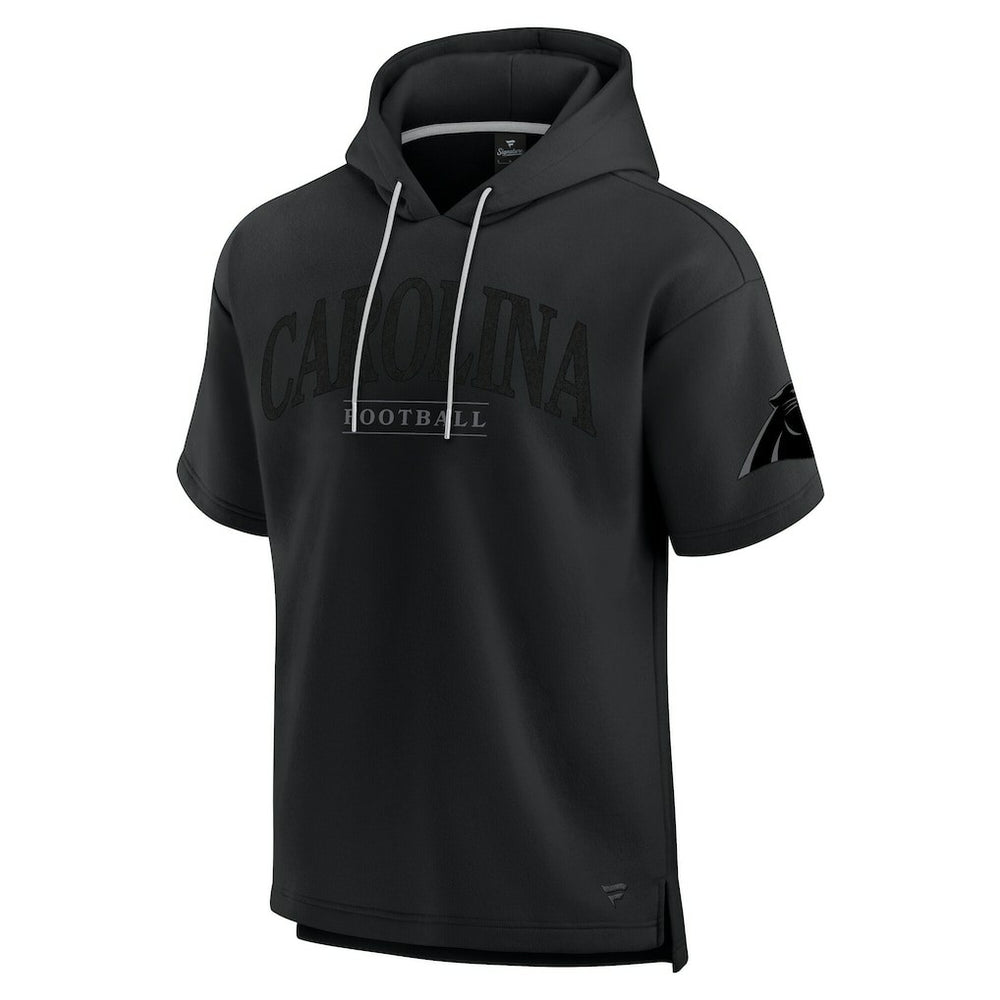 Carolina Panthers Unisex Elements Ready Short Sleeve Pullover Hoodie Black