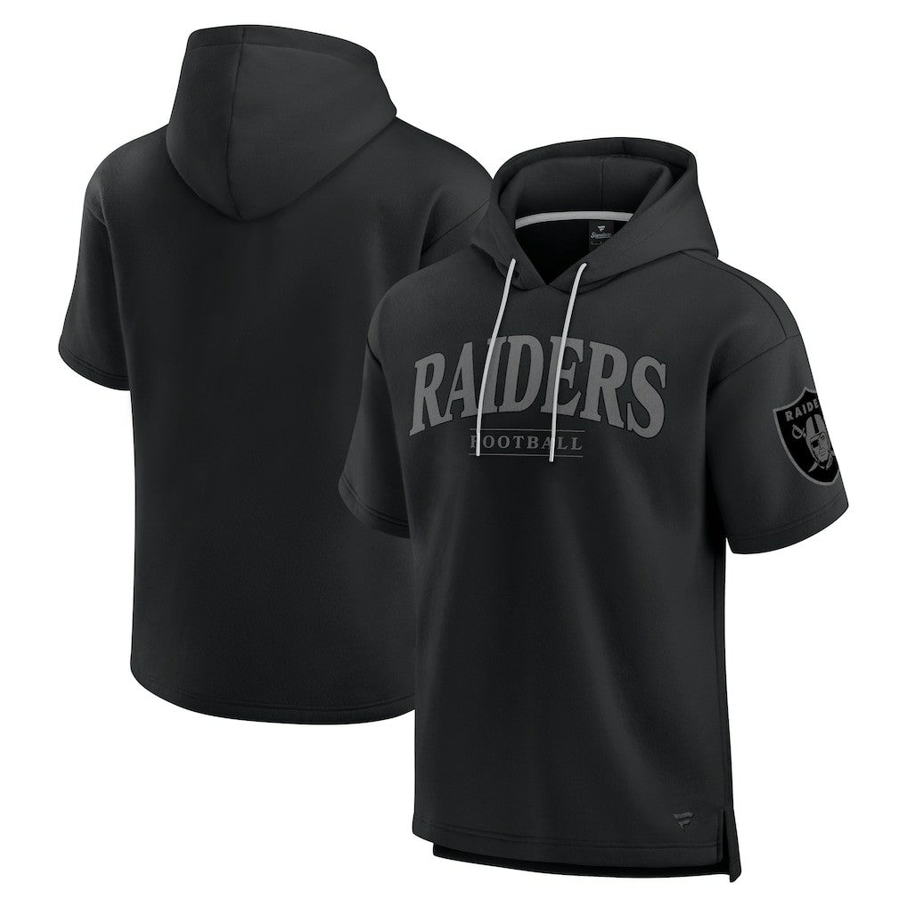 Las Vegas Raiders Unisex Elements Ready Short Sleeve Pullover Hoodie Black