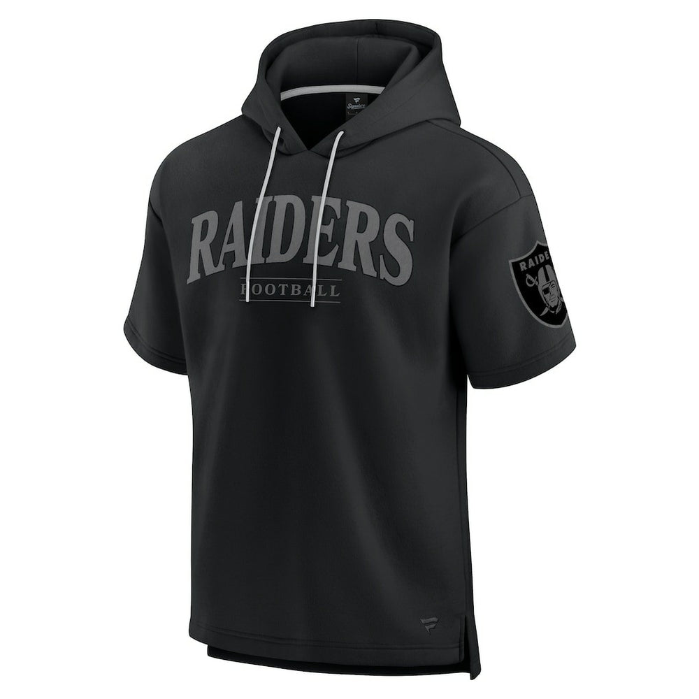 Las Vegas Raiders Unisex Elements Ready Short Sleeve Pullover Hoodie Black