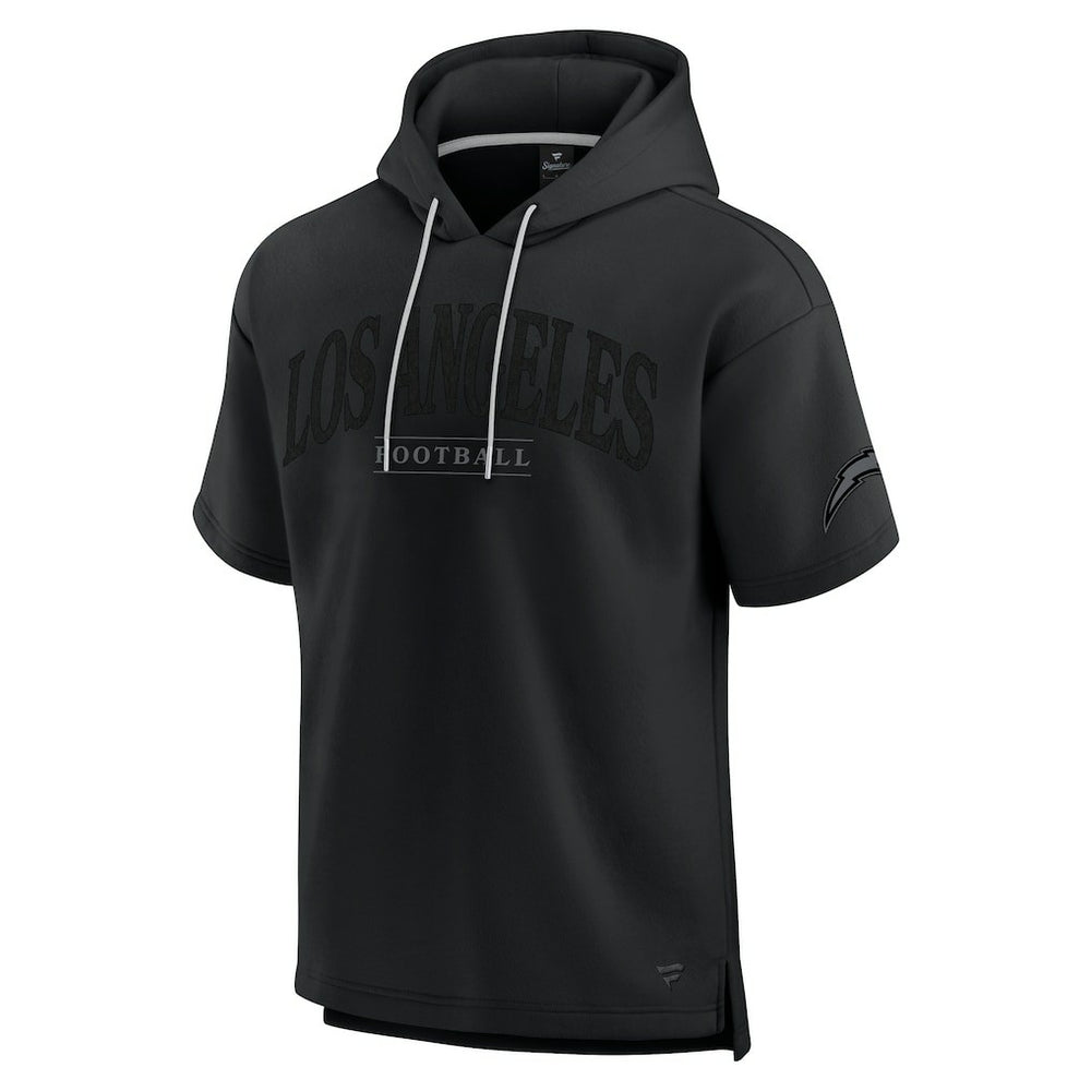 Los Angeles Chargers Unisex Elements Ready Short Sleeve Pullover Hoodie Black