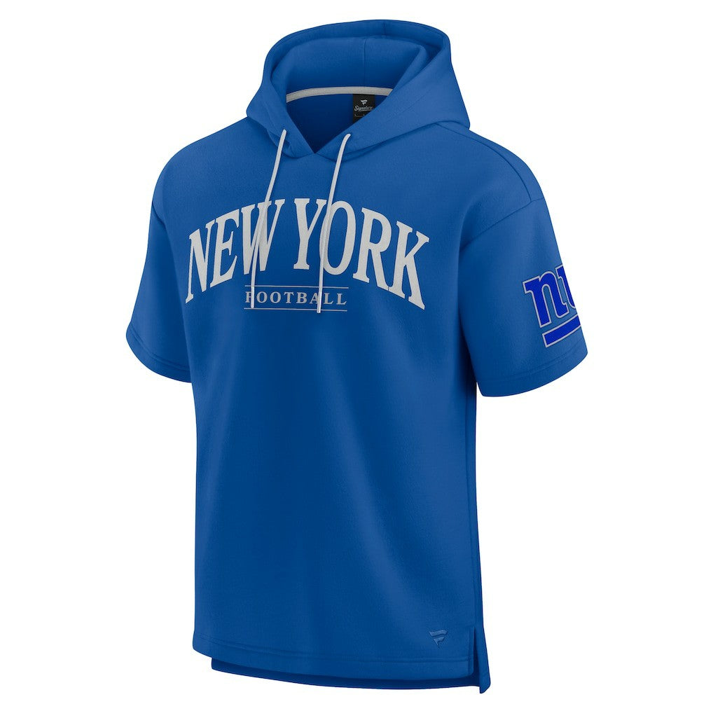 New York Giants Unisex Elements Ready Short Sleeve Pullover Hoodie Royal