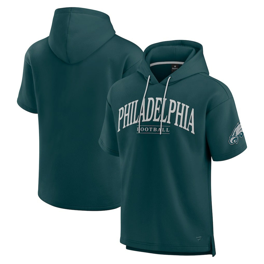 Philadelphia Eagles Unisex Elements Ready Short Sleeve Pullover Hoodie Green