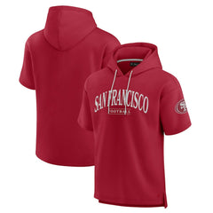 San Francisco 49ers Unisex Elements Ready Short Sleeve Pullover Hoodie Scarlet