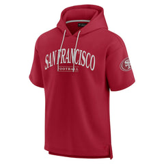 San Francisco 49ers Unisex Elements Ready Short Sleeve Pullover Hoodie Scarlet
