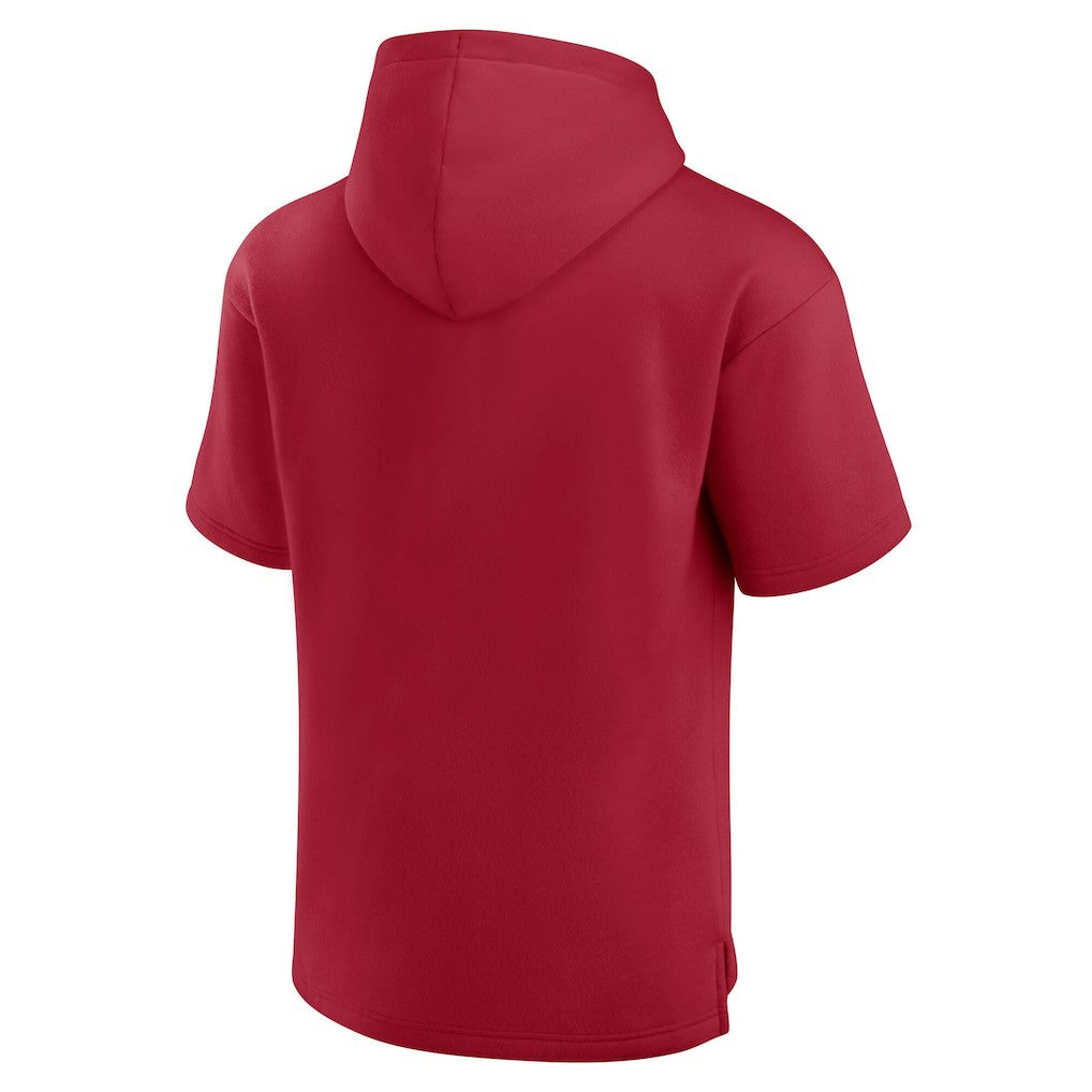 San Francisco 49ers Unisex Elements Ready Short Sleeve Pullover Hoodie Scarlet
