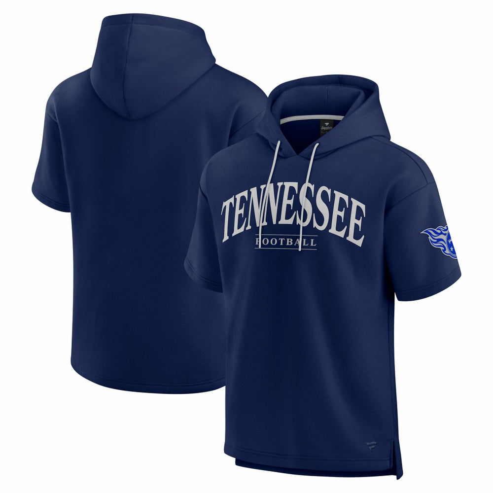 Tennessee Titans Unisex Elements Ready Short Sleeve Pullover Hoodie Navy