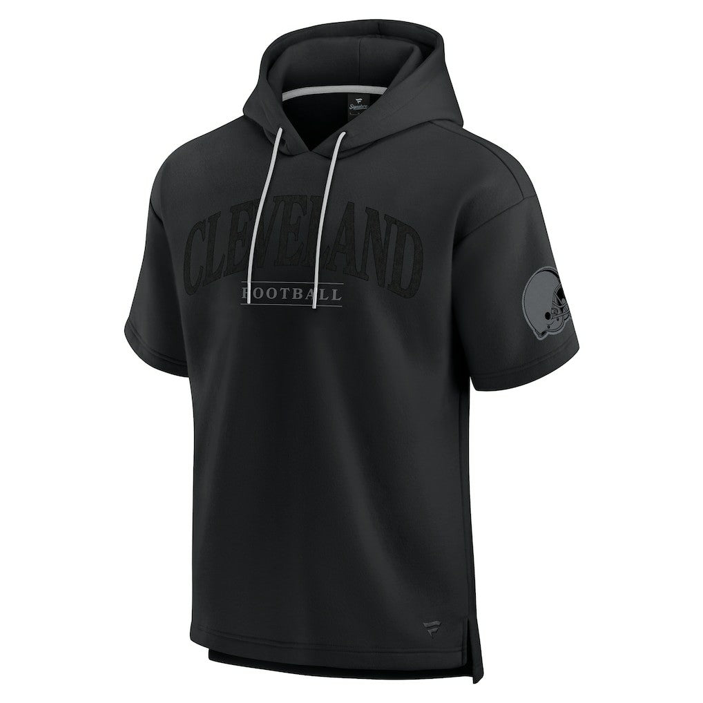 Cleveland Browns Unisex Elements Ready Short Sleeve Pullover Hoodie Black