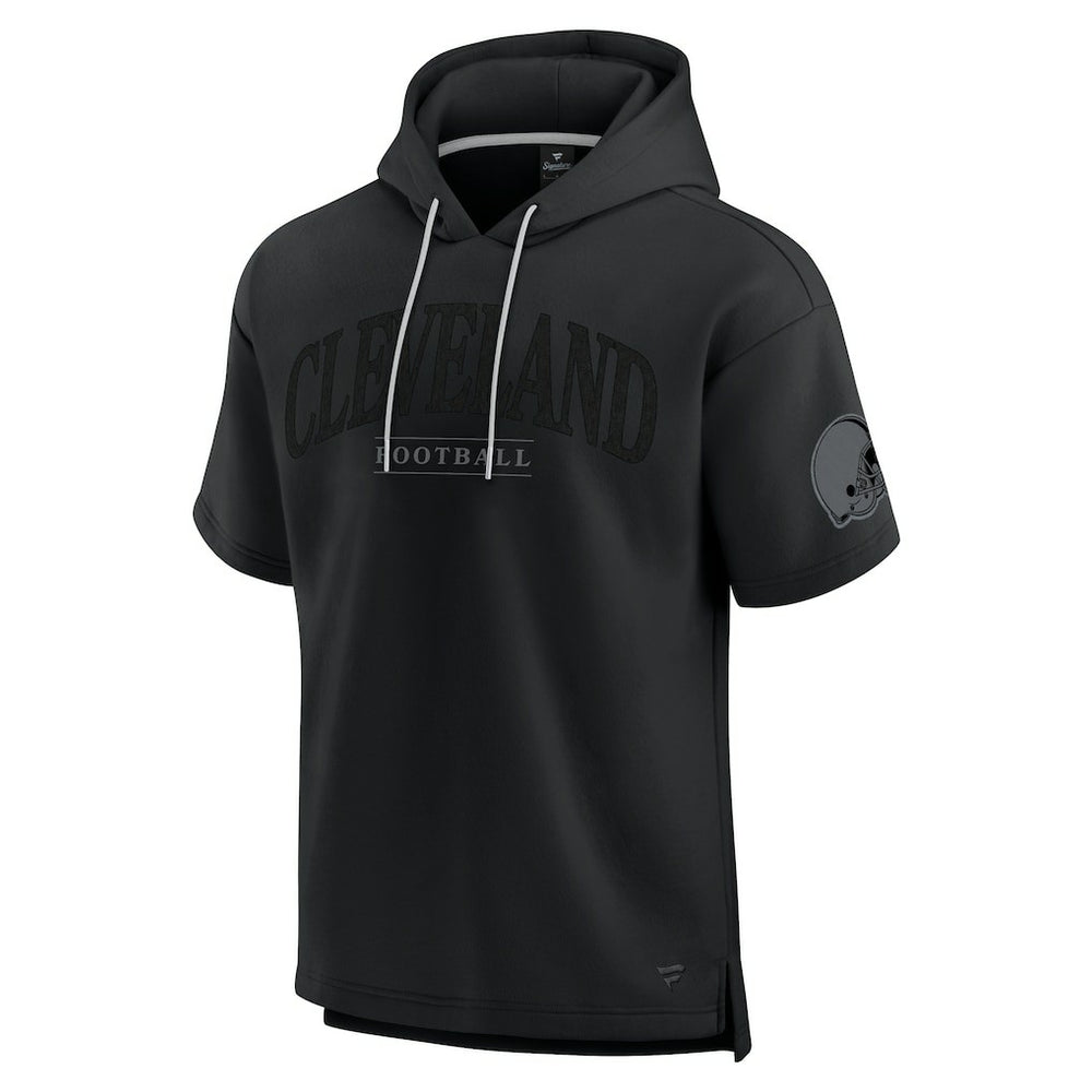 Cleveland Browns Unisex Elements Ready Short Sleeve Pullover Hoodie Black