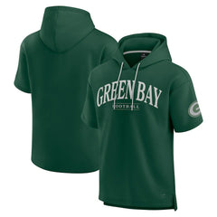 Green Bay Packers Unisex Elements Ready Short Sleeve Pullover Hoodie Green