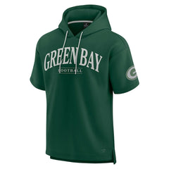 Green Bay Packers Unisex Elements Ready Short Sleeve Pullover Hoodie Green