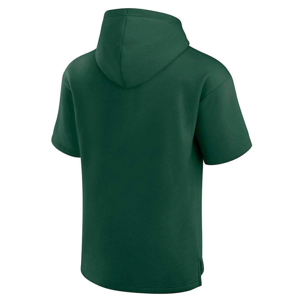 Green Bay Packers Unisex Elements Ready Short Sleeve Pullover Hoodie Green